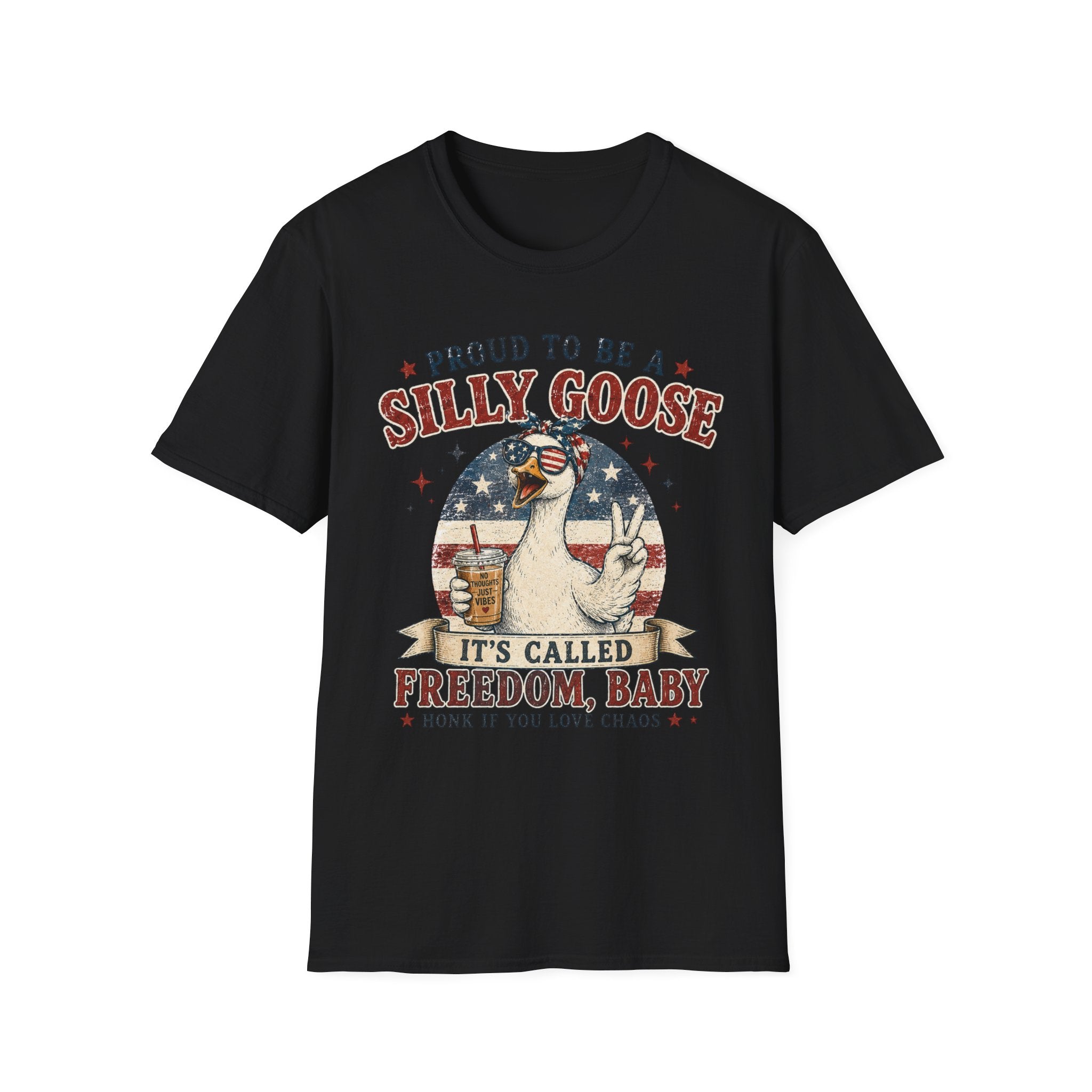Funny Silly Goose Patriotic T-Shirt | Proud To Be A Silly Goose | Vintage 4th of July Graphic Tee