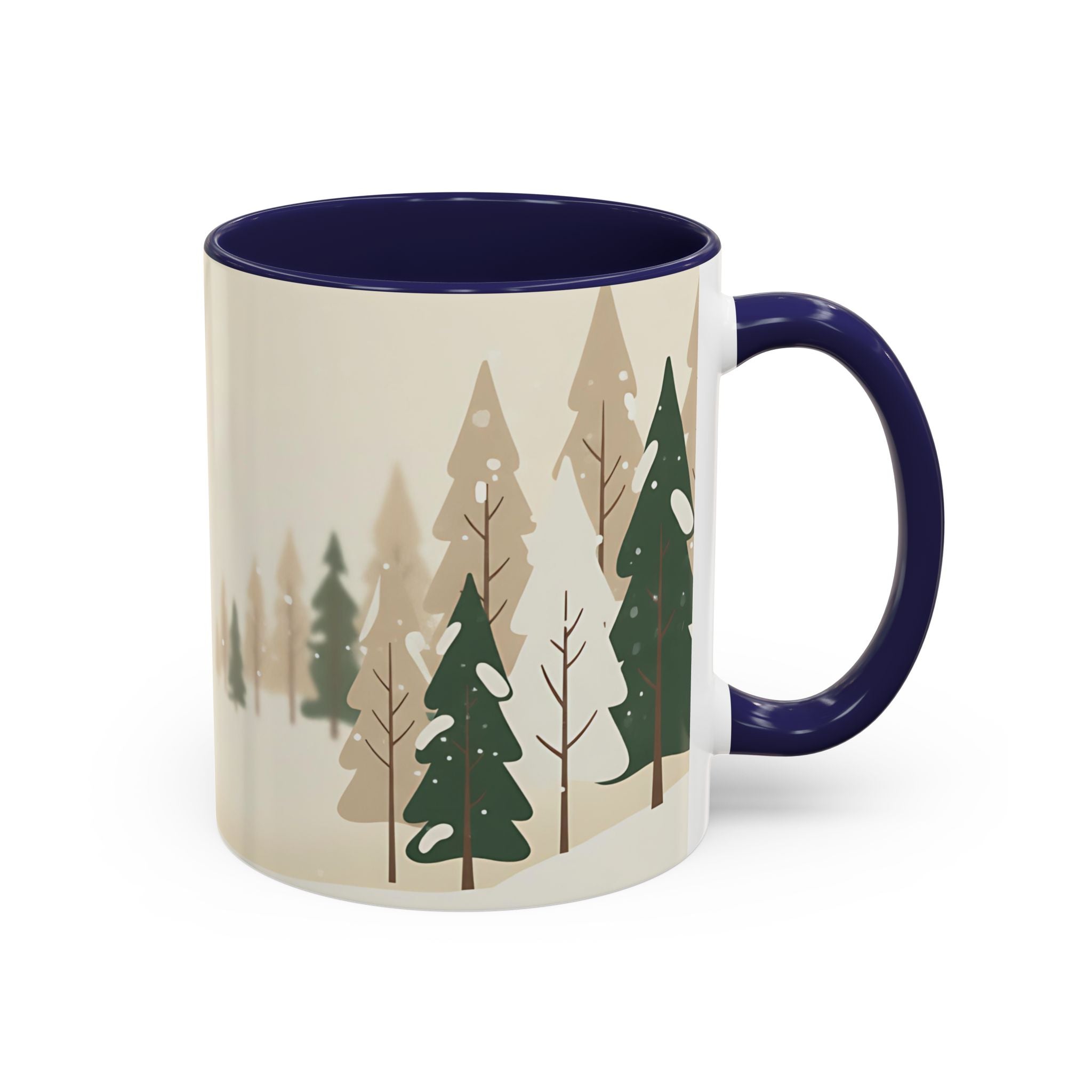 Minimal Winter Forest Accent Mug