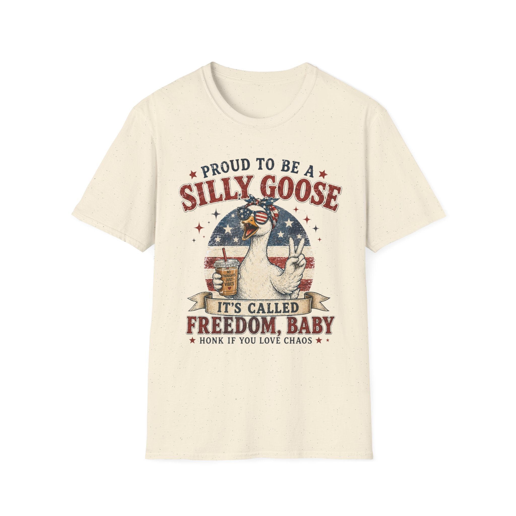 Funny Silly Goose Patriotic T-Shirt | Proud To Be A Silly Goose | Vintage 4th of July Graphic Tee