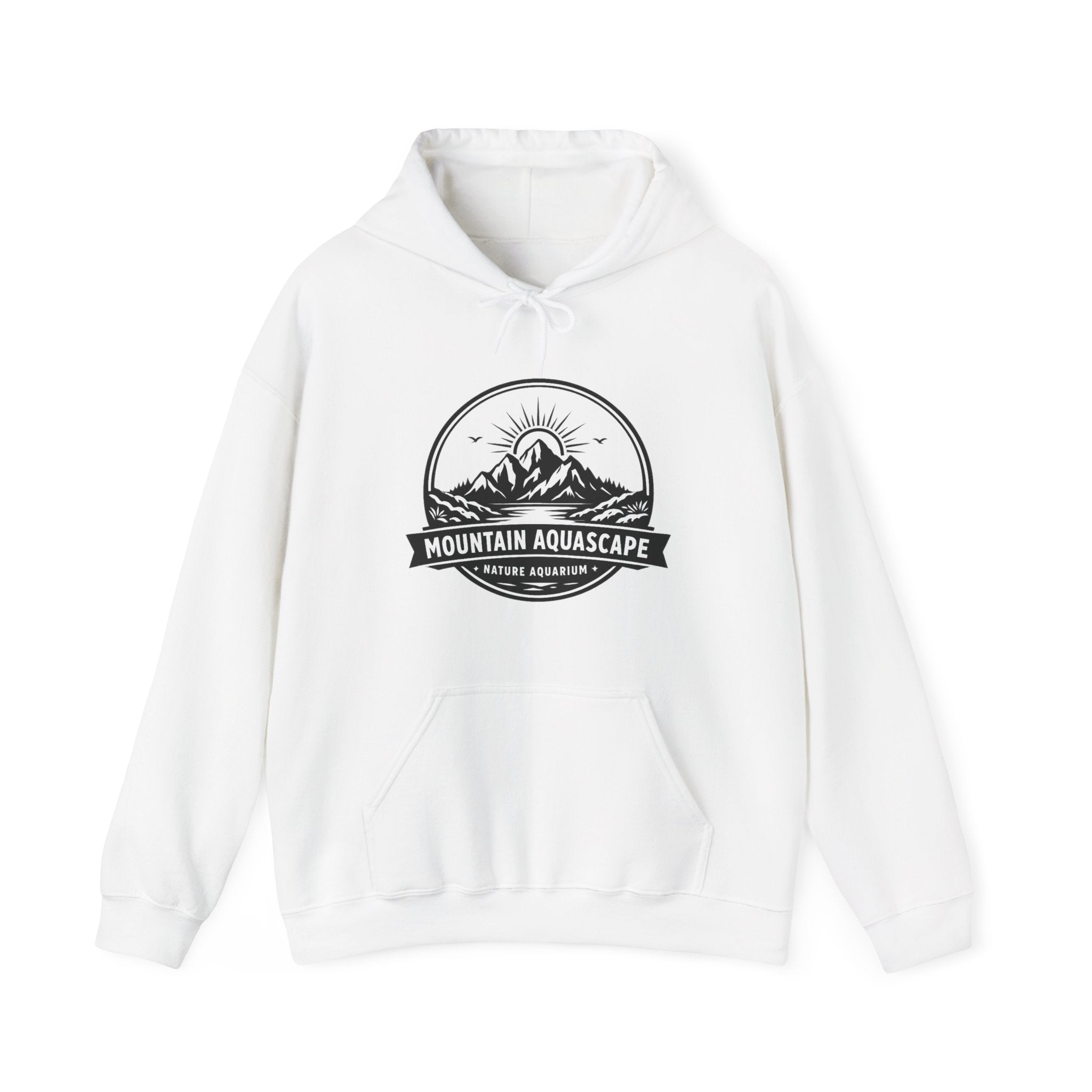 Two Side Aquascaping Mountain Hoodie — "Mountain Aquascape" Nature Aquascaping Pullover