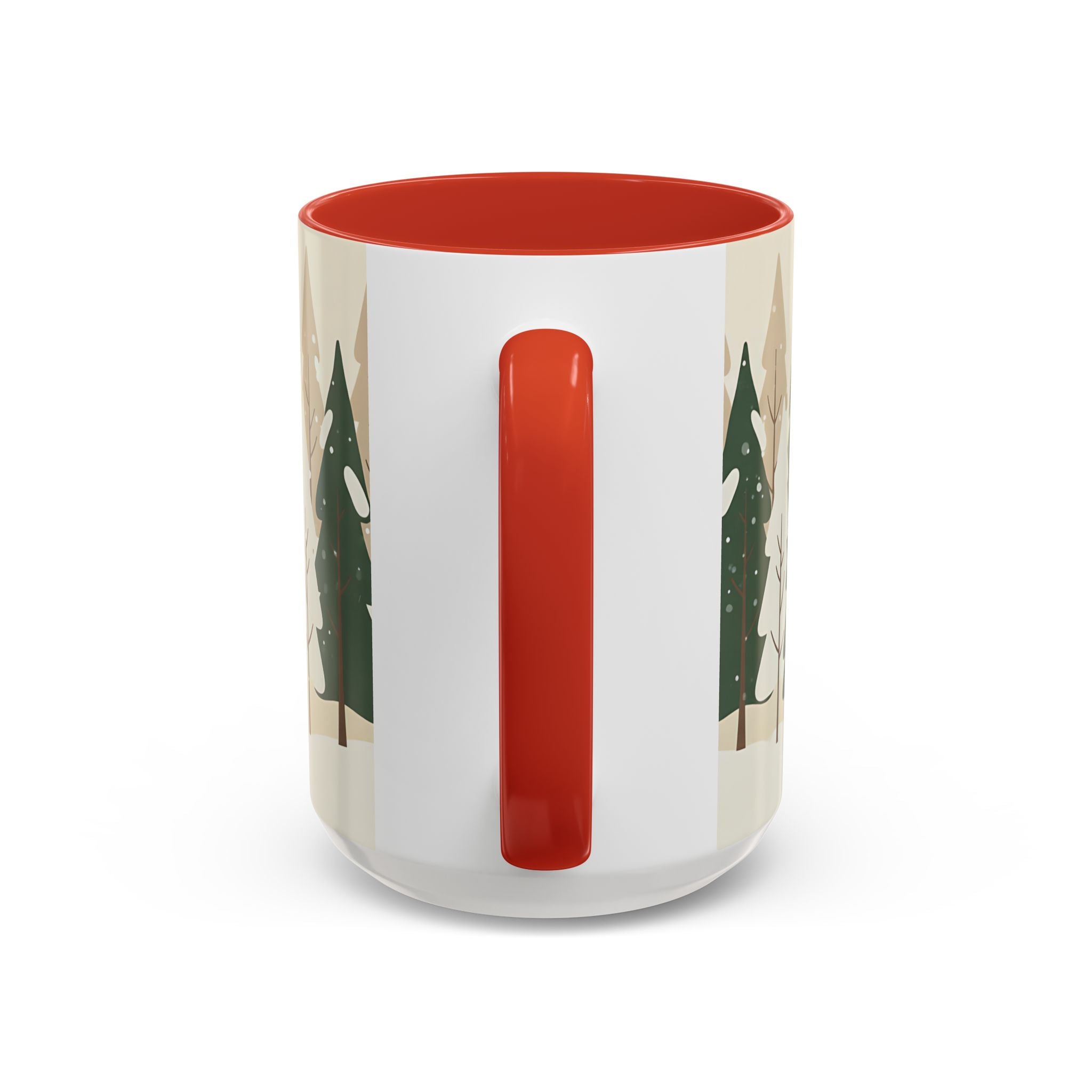Minimal Winter Forest Accent Mug | Holiday Coffee Cup