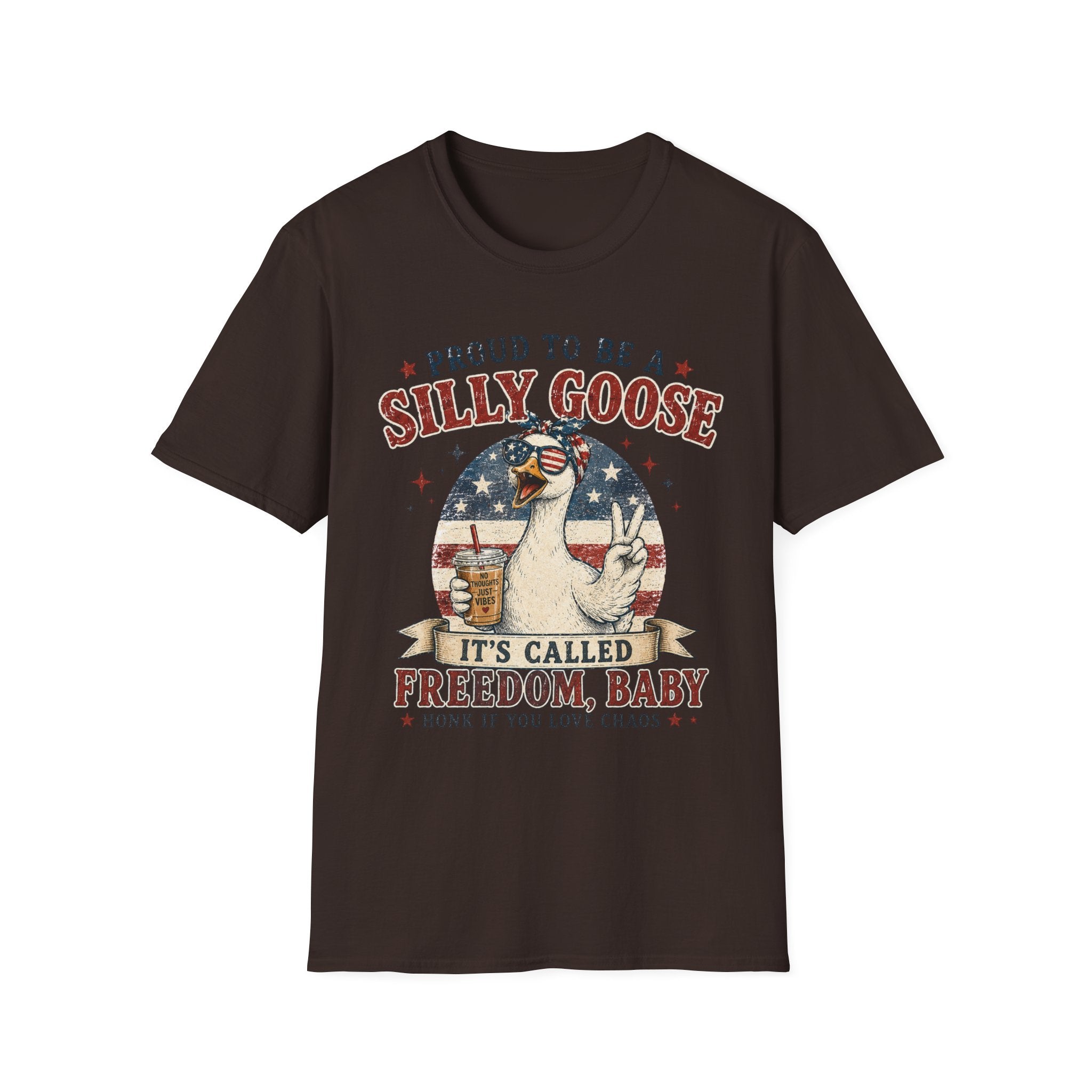 Funny Silly Goose Patriotic T-Shirt | Proud To Be A Silly Goose | Vintage 4th of July Graphic Tee