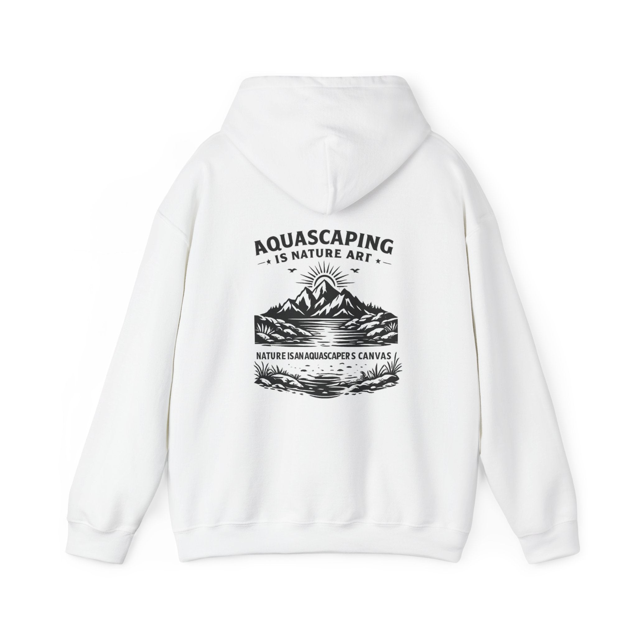 Two Side Aquascaping Mountain Hoodie — "Mountain Aquascape" Nature Aquascaping Pullover