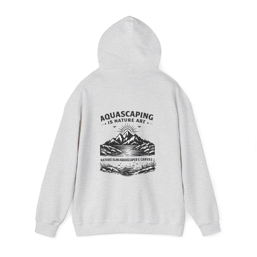 Two Side Aquascaping Mountain Hoodie — "Mountain Aquascape" Nature Aquascaping Pullover