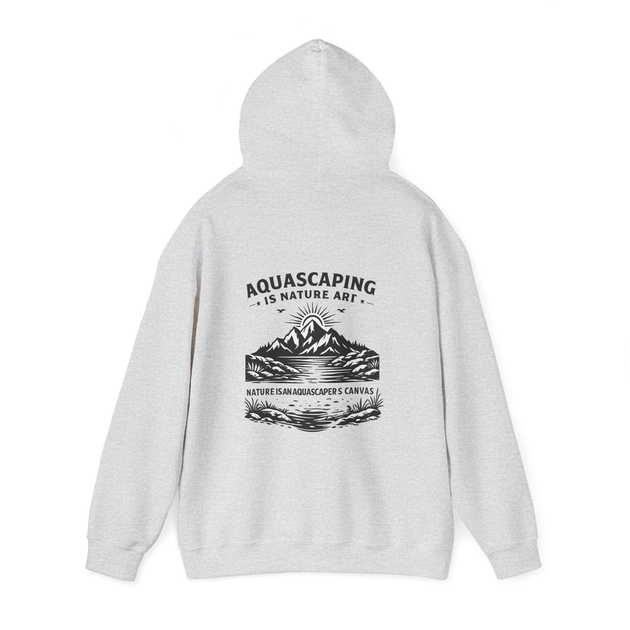 Two Side Aquascaping Mountain Hoodie — "Mountain Aquascape" Nature Aquascaping Pullover