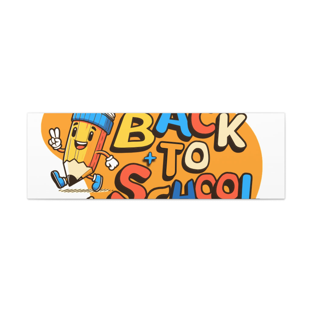 Back to School Canvas Wall Art — Cheerful Pencil Classroom Decor