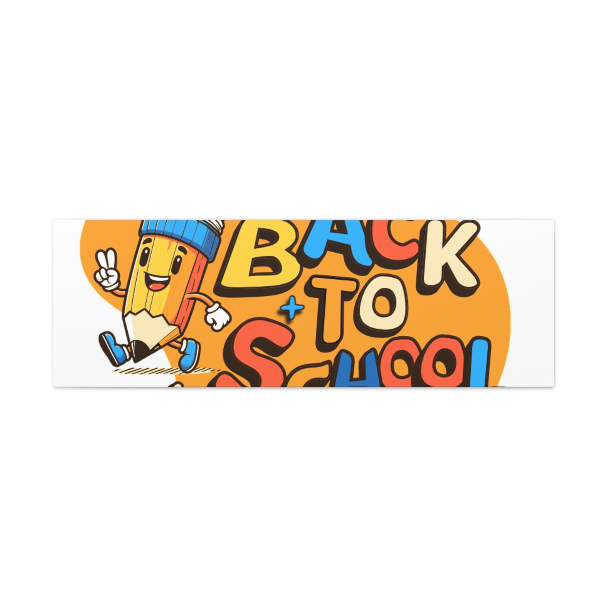 Back to School Canvas Wall Art — Cheerful Pencil Classroom Decor