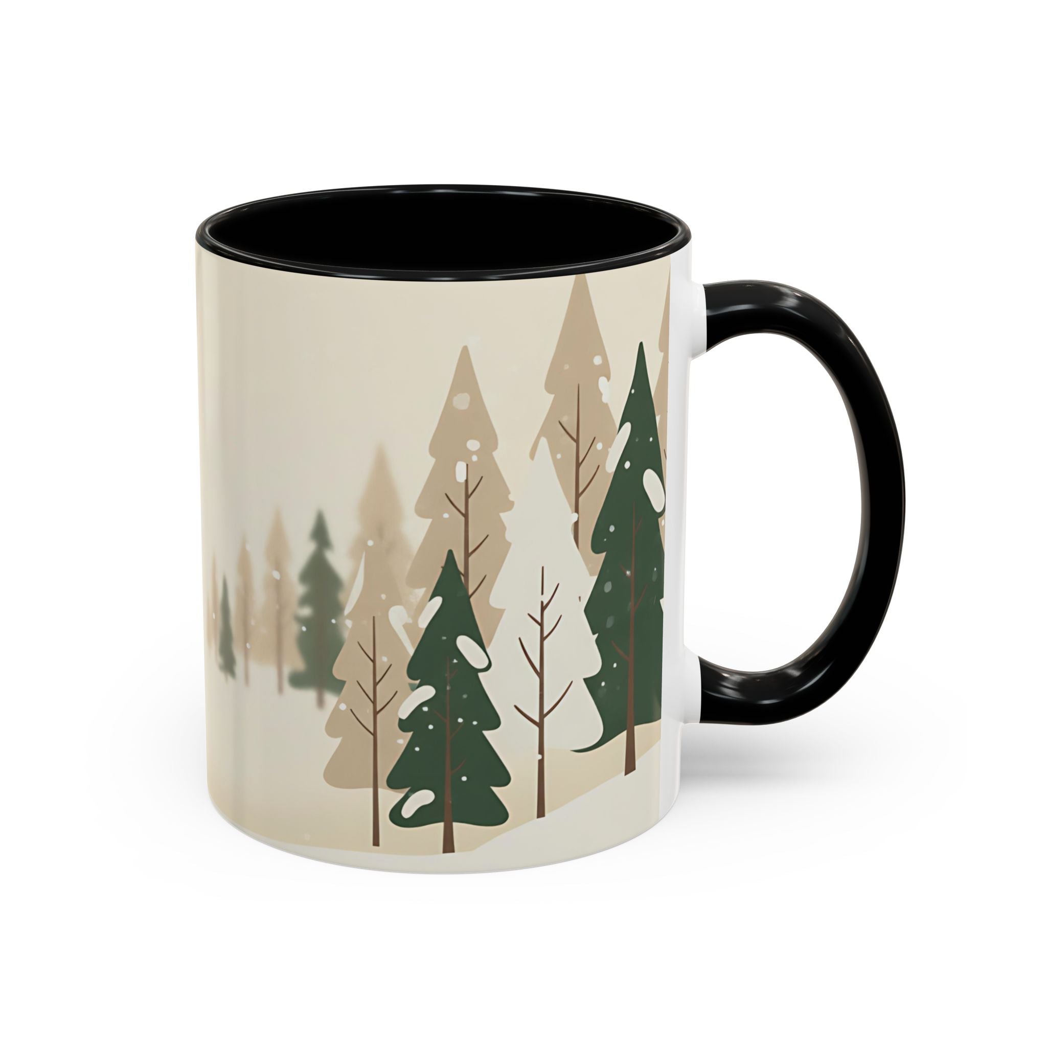 Minimal Winter Forest Accent Mug