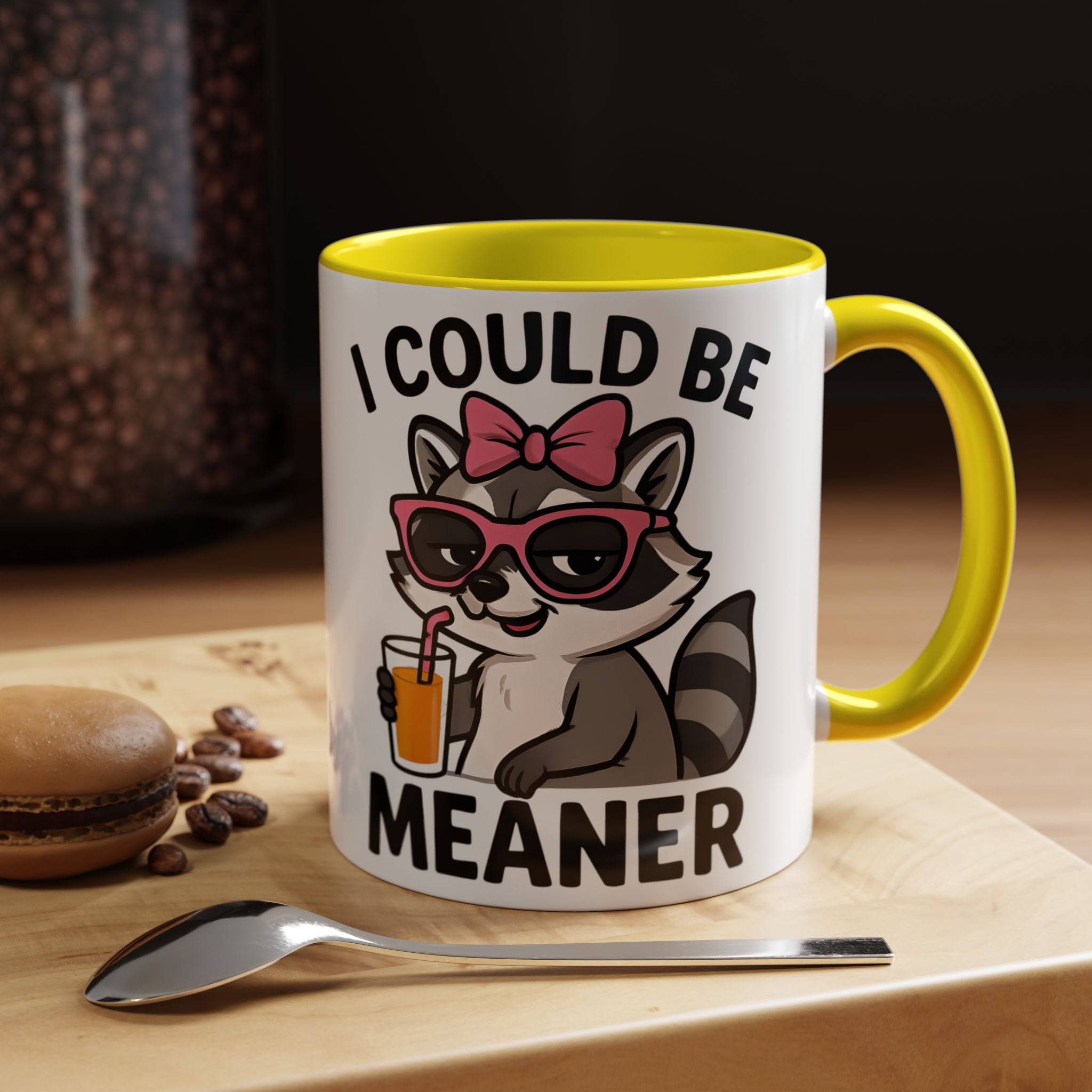 Sassy Raccoon Coffee Mug — Funny Accent Coffee Cup (11/15oz)