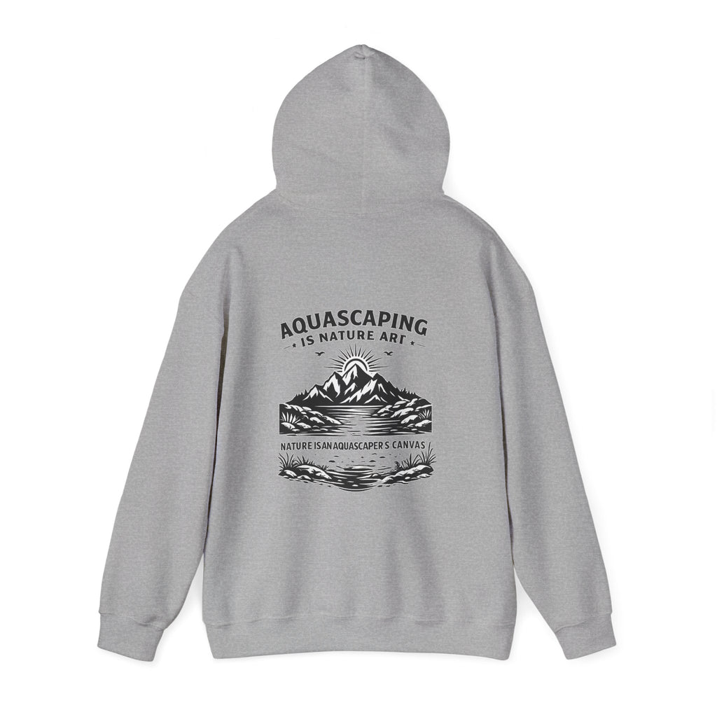 Two Side Aquascaping Mountain Hoodie — "Mountain Aquascape" Nature Aquascaping Pullover