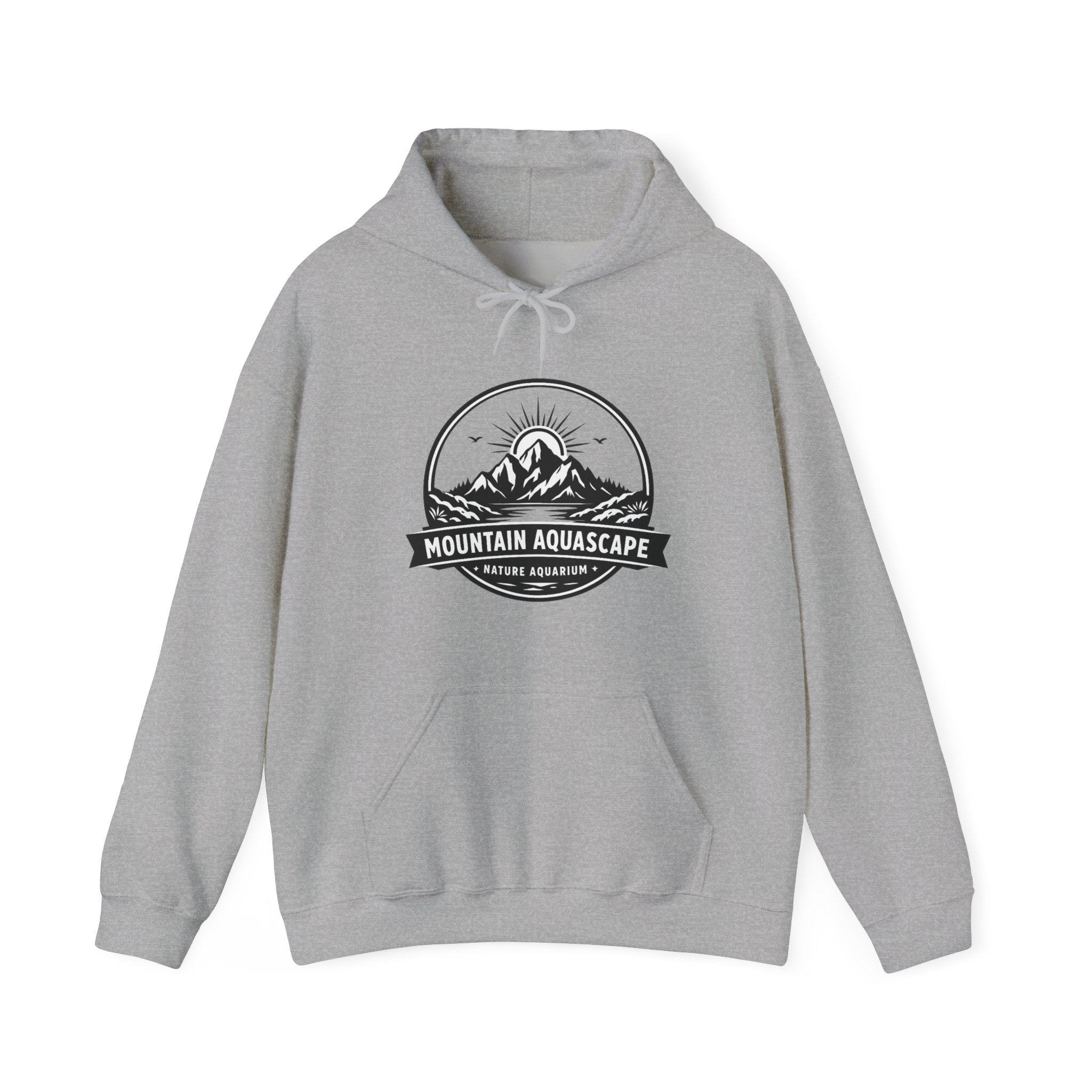 Two Side Aquascaping Mountain Hoodie — "Mountain Aquascape" Nature Aquascaping Pullover