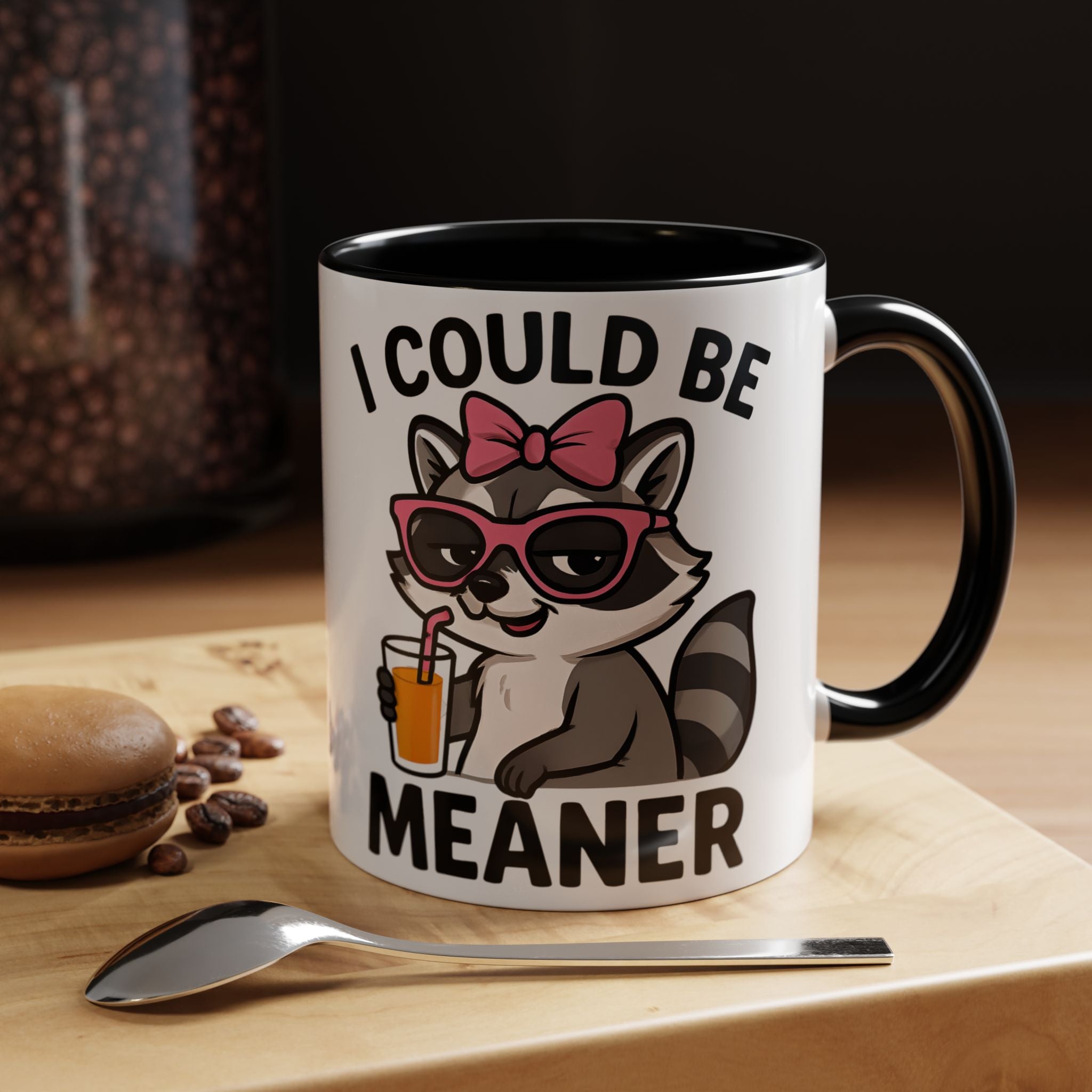 Sassy Raccoon Coffee Mug — Funny Accent Coffee Cup (11/15oz)