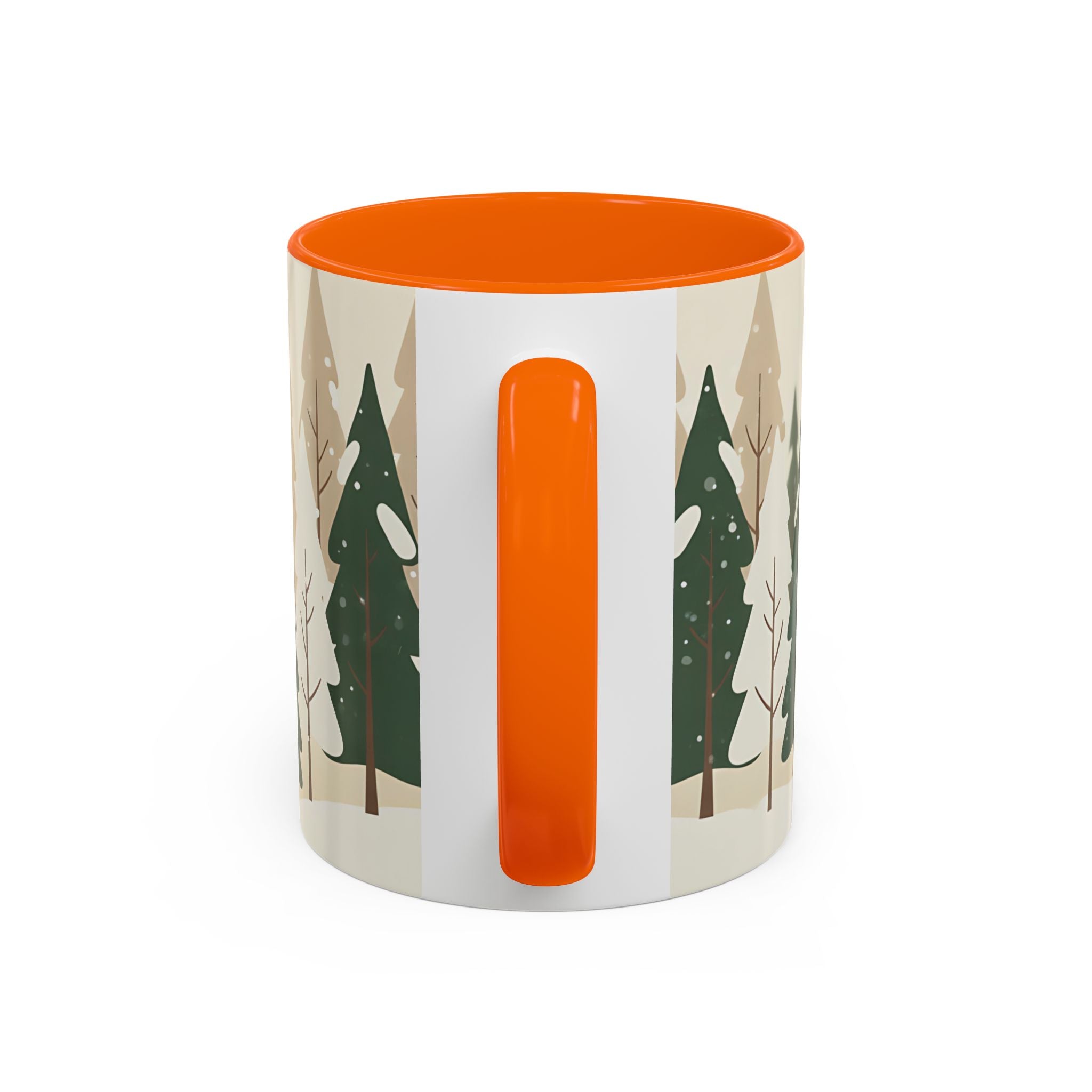 Minimal Winter Forest Accent Mug | Holiday Coffee Cup