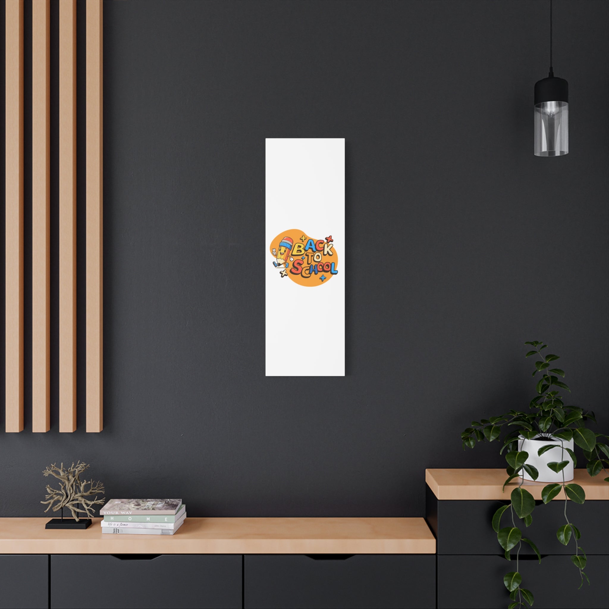 Back to School Canvas Wall Art — Cheerful Pencil Classroom Decor