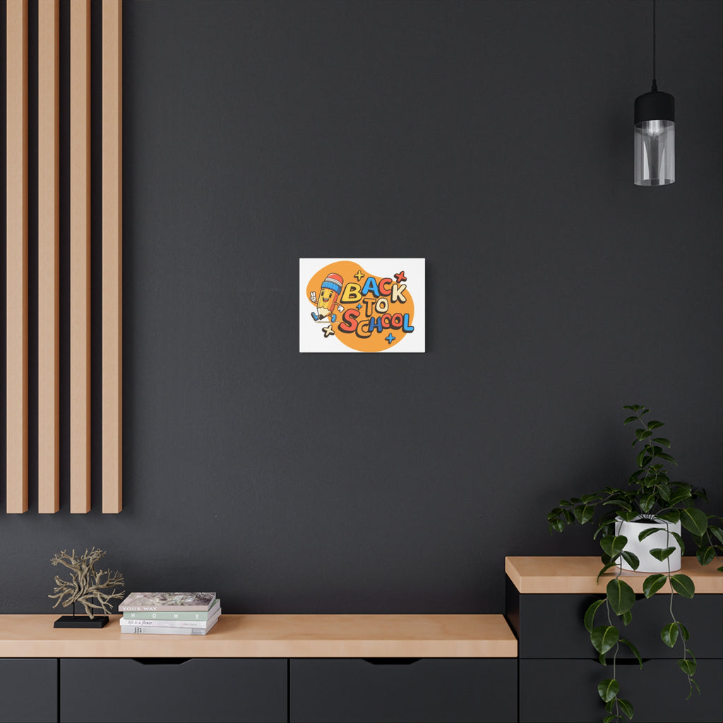 Back to School Canvas Wall Art — Cheerful Pencil Classroom Decor
