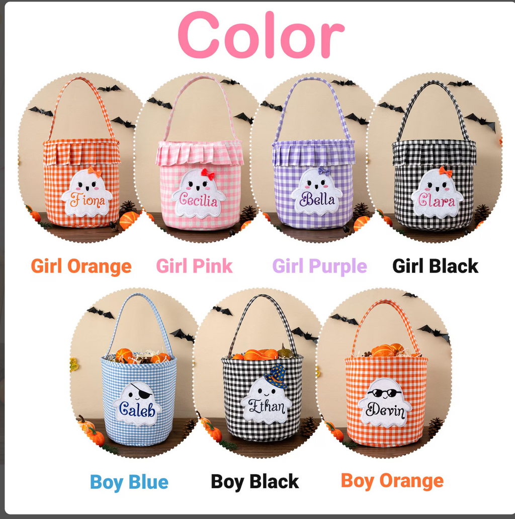 Halloween trick or treat bag color options